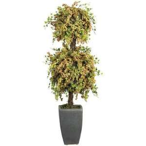  Nearly Natural Double Ball Berry Topiary: Home & Kitchen