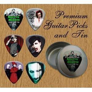  Marilyn Manson 6 Signature Double Sided Guitar Picks In 