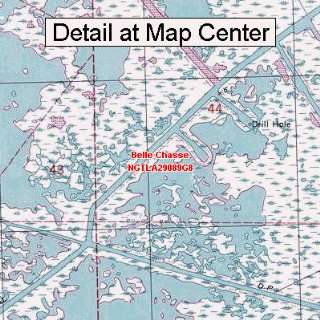USGS Topographic Quadrangle Map   Belle Chasse, Louisiana (Folded 