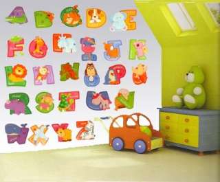 LARGE Nursery/Childrens Bedroom ALPHABET Wall Stickers  