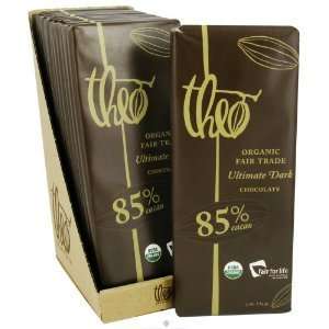 Theo Chocolate 85% Dark Chocolate Bar 3 Grocery & Gourmet Food