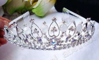 wholesale tiara wedding 6crown comb Swarovski free  