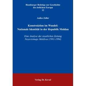   Nezavisimaja Moldova (1991 1994) (9783830016281) Anika Zeller Books