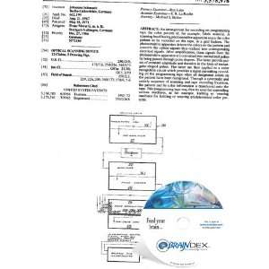  NEW Patent CD for OPTICAL SCANNING DEVICE 