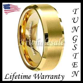   Tungsten Carbide Wedding Band Ring Mens Jewelry Classic 8mm + Gift bag