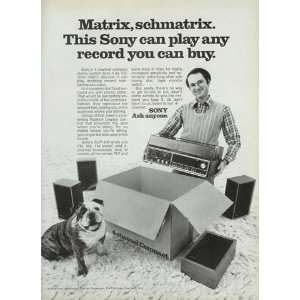  1972 Advertisement for Sony Turntables & Stereos 