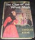 THE CLUE OF THE VELVET MASK Nancy Drew Mystery Carolyn Keene #30 Book