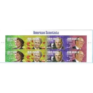  2008 AMERICAN SCIENTISTS Plate Block of 8 x 41 cents US 