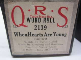 Piano Roll Lot 8 QRS Autograph Word Roll in boxes, asst  