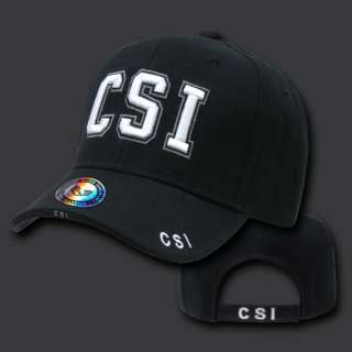 black csi crime scene investigation police baseball cap brand new