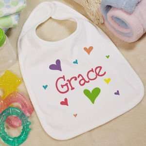  New Baby Shes All Heart Personalized Bib Baby
