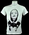 White T Shirt Madonna Hood POP Indy Punk Rock Tee Sz M  