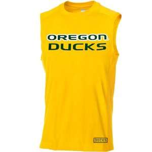 Oregon Ducks Dart Sleeveless T shirt   Yellow  Sports 