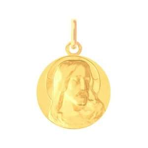  18K Yellow Gold   Jesus Christ Medal Pendant: Jewelry