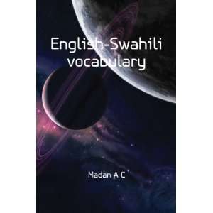  English Swahili vocabulary Madan A C Books