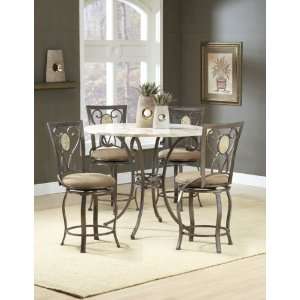   Counter Height Dining Table Set with Oval Stools Furniture & Decor
