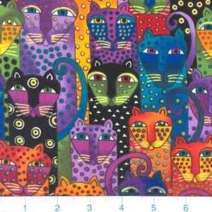  45 Wide Flannel Laurel Burch Jungle Songs Tower of Cats 