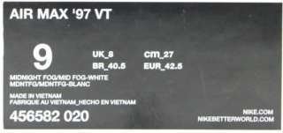 NIKE AIR MAX 97 VT VAC TECH MIDNIGHT FOG GRAY Sz 8.5   13 SUEDE 