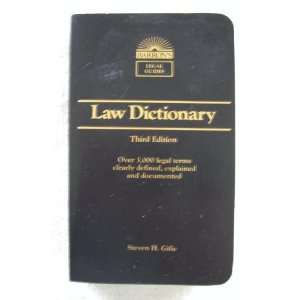  Law Dictionary Third Edition Steven H. Gifis Books