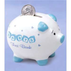  Baby Classics   Babys First Bank (Blue) Baby