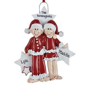  Personalized Santa Couple Christmas Ornament: Home 