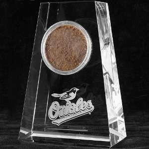   Orioles Tapered Crystal Game Used Dirt Paperweight: Sports & Outdoors