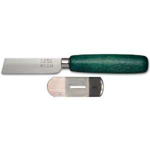 Murphy Square Point Shoe Knife 2 1/2 Carbon Blade, Bent Guard, Green 