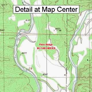  USGS Topographic Quadrangle Map   Pine Ridge, Arkansas 