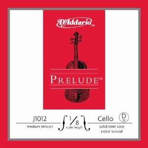  10 Prelude Cello D Single Strings 1/8 Med Tension Musical 