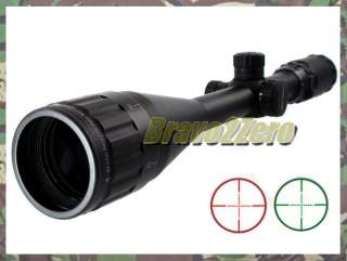 Leapers UTG 6 24x50 Red Green Mil Dot AO Rifle Scope w/ Removable 