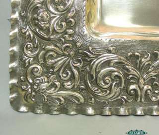 Continental 925 Silver Rectangular Serving Tray Ca 1920  