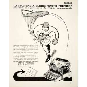 1926 Ad 60 Smith Premier Typewriter 89 rue Richelieu Paris Boxing 