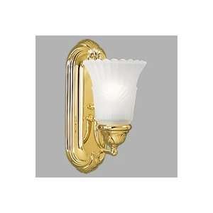   : Polished Brass One Light Scalloped Shade Fixture: Home Improvement