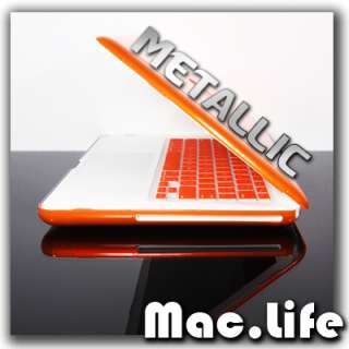 ORANGE METALLIC Hard Case Cover for Macbook White 13  