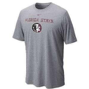  Nike Florida State Seminoles Grey Dri FIT Mascot T Shirt 