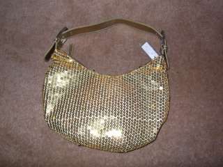 Gold sequin hobo bag purse  