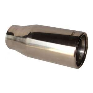 Ansa Silverline TK7805 Exhaust Tip, Stainless Pencil Rolled, w/ Logo 