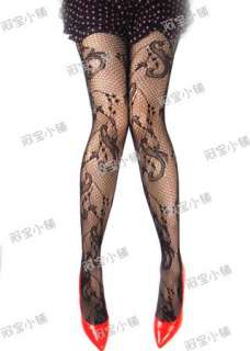 Pattern Shaped Fishnet Lace Tights Pantyhose y05 black  