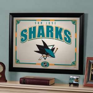  22 NHL San Jose Sharks Hockey Logo Framed Mirror: Home 