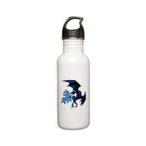   Water Bottle 0.6L Blue Dragon with Lightning Flames 