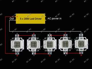 85 265VAC 5 x 20W 45mil LED Dimmable Driver  