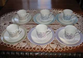 Esteri Tomula Design Summer Cups Saucers Cake Plates 1950th Arabia 