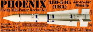 Launch Pad Flying Model Rocket Kit K023 Phoenix AIM 54C  