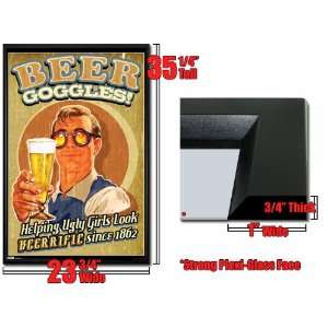  Framed Beer Goggles Poster Drinking College Fr 5999