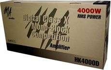   HK4000D 4000 Watt RMS Class D Mono Block Car Amplifier Amp HK4000