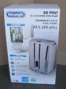 NEW! DeLonghi Energy Star 50 Pint Dehumidifier w Pump DD50PC $399! NO 