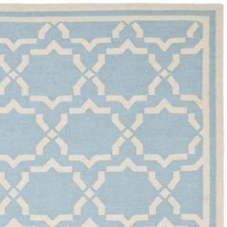 Moroccan Light Blue/ Ivory Dhurrie Wool Rug (6 x 9)  Overstock