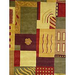 Contempo Wool with Faux Silk Highlights Rug (8 x 10)  Overstock