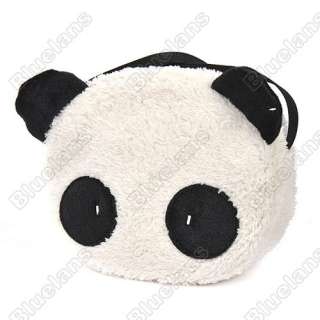 Plush Cute Furry Panda Fashion Handbag Small Oblique Cross Kit Girl 