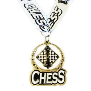  Marions Gold Chess Award Medal Toys & Games